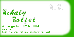 mihaly wolfel business card